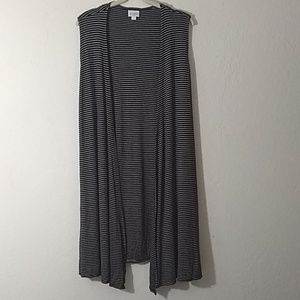 LuLaroe Striped Sleeveless Cardigan SMALL